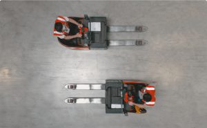 Use of electric forklifts